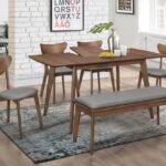 Alfredo 5-Piece Butterfly Leaf Dining Set – Natural Walnut