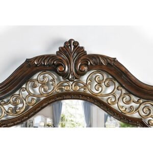 Mendora Brown Cherry Finish Bed
