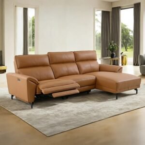 Themis Brown Clay Power Sectional with Right Chaise