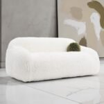 Darwen Green Faux Fur Sofa – Contemporary