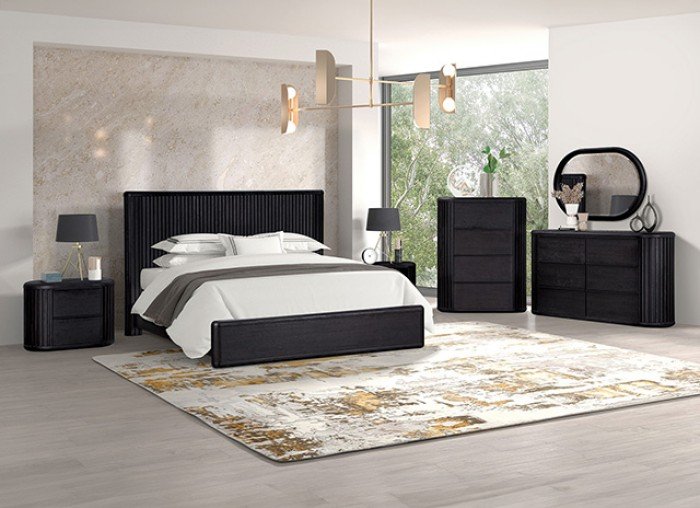 Hildesheim Platform Bed — Modern Black Acacia