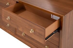 Hepburne Dresser & Mirror — Mid-Century Modern in Walnut.