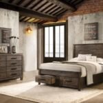 BRIANA 4-Piece California King Bedroom Set in Black Finish