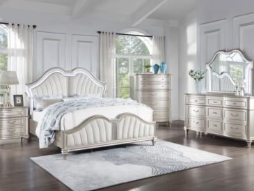 Evangeline 5-piece California King Bedroom Set Silver Oak