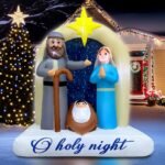 8FT Christmas Inflatable Nativity Scene – LED Lighted Outdoor Holiday Decor