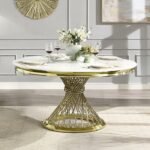Vintage Glam Versailles Round Dining Table