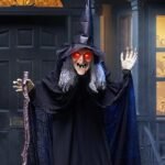 34″ Animatronic Raincoat Boy – Halloween Life-Size Prop with Light-Up Eyes and Sound
