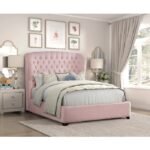 Danvers Tech-Glam Upholstered Fireplace Bed