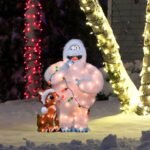 6FT Christmas Outdoor Inflatable Cute Snowman and Cat  LED